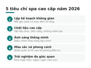 5 tiêu chí spa cao cấp năm 2026