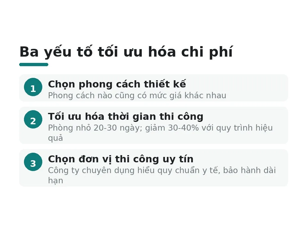 Các yếu tố ảnh hưởng chi phí và tối ưu hoá
