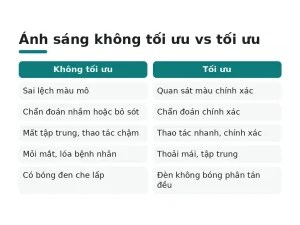 Ánh sáng không tối ưu vs tối ưu