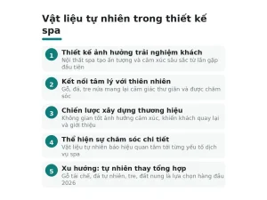 Vật liệu tự nhiên trong thiết kế spa